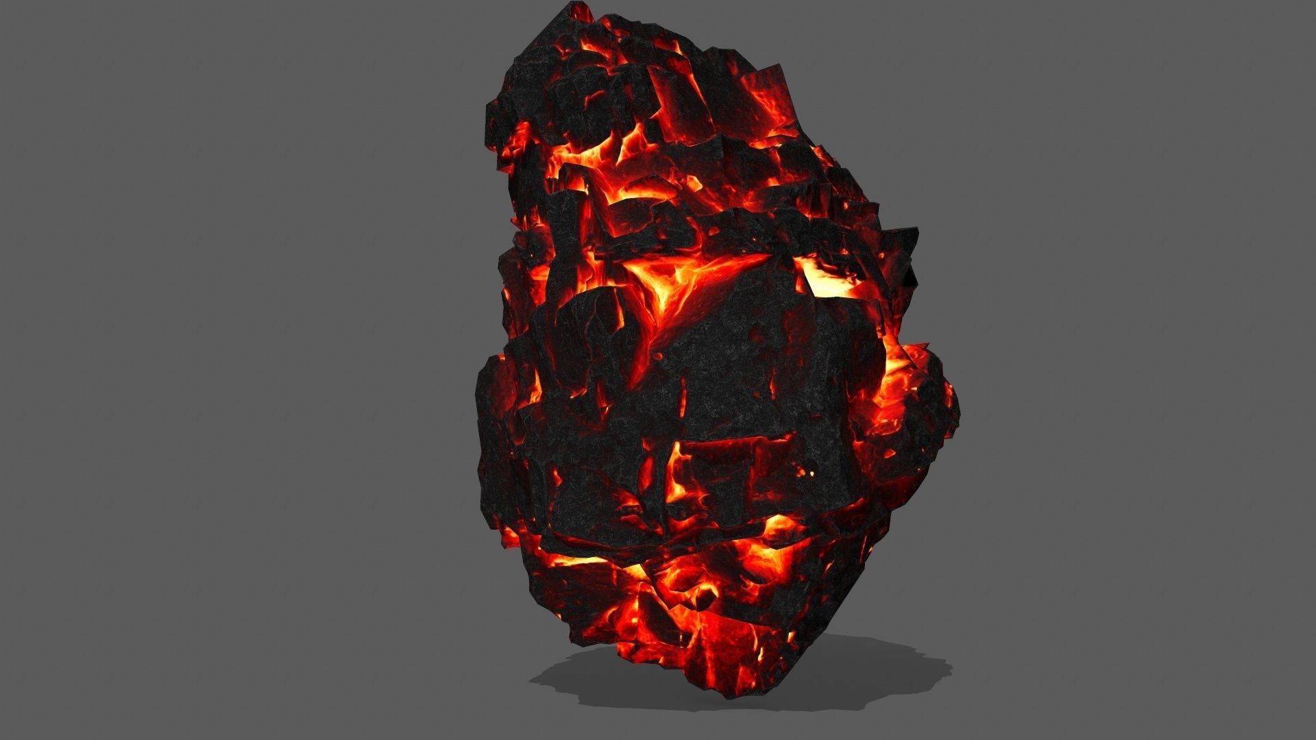 rocks piece of coal Low-poly 3D model_30