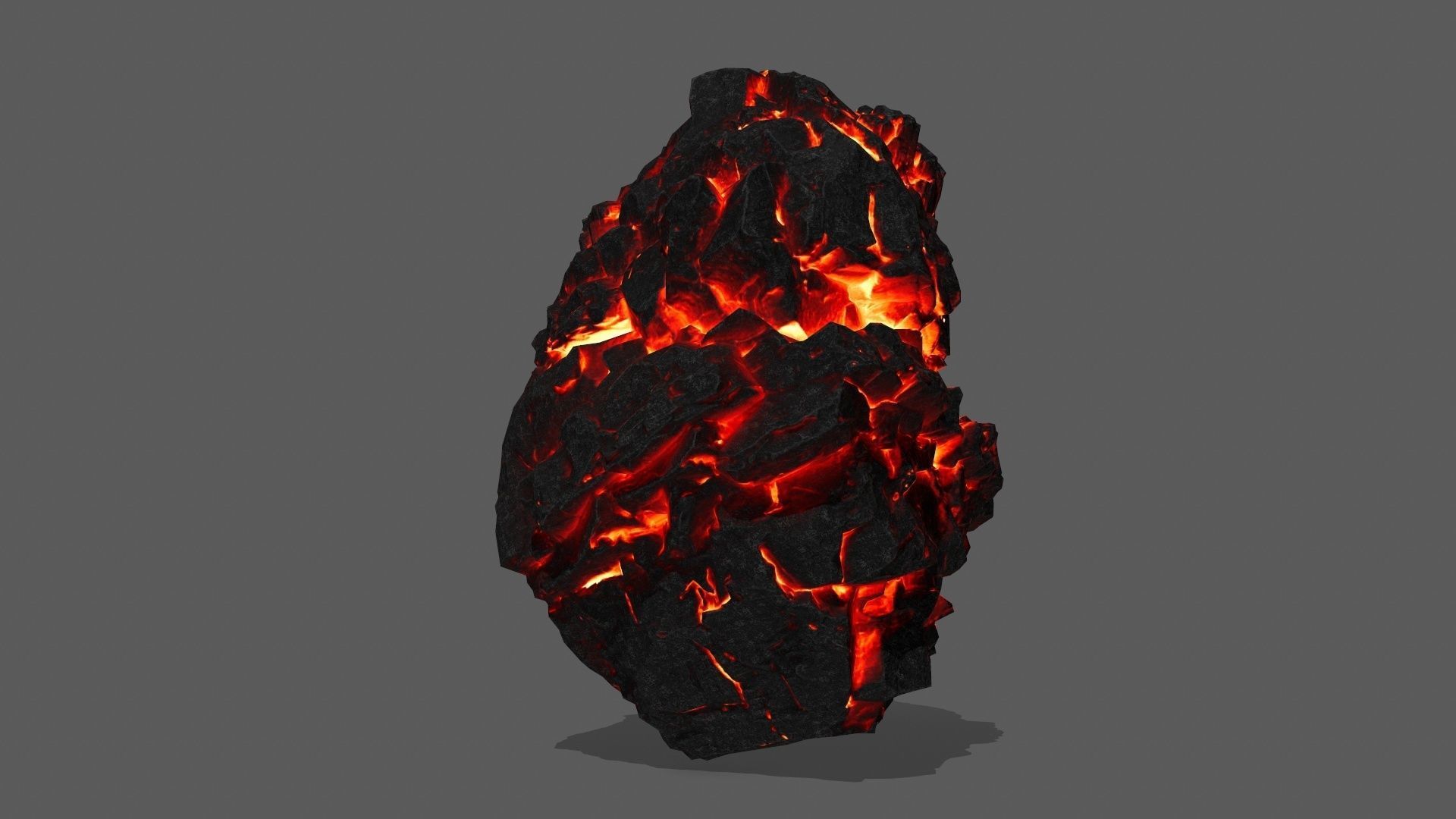 rocks piece of coal Low-poly 3D model_32