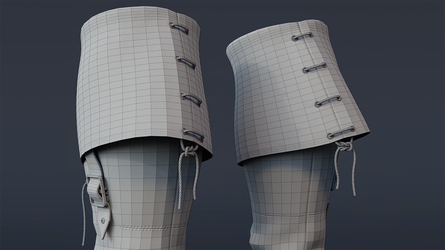 Boots Low-poly 3D model_8