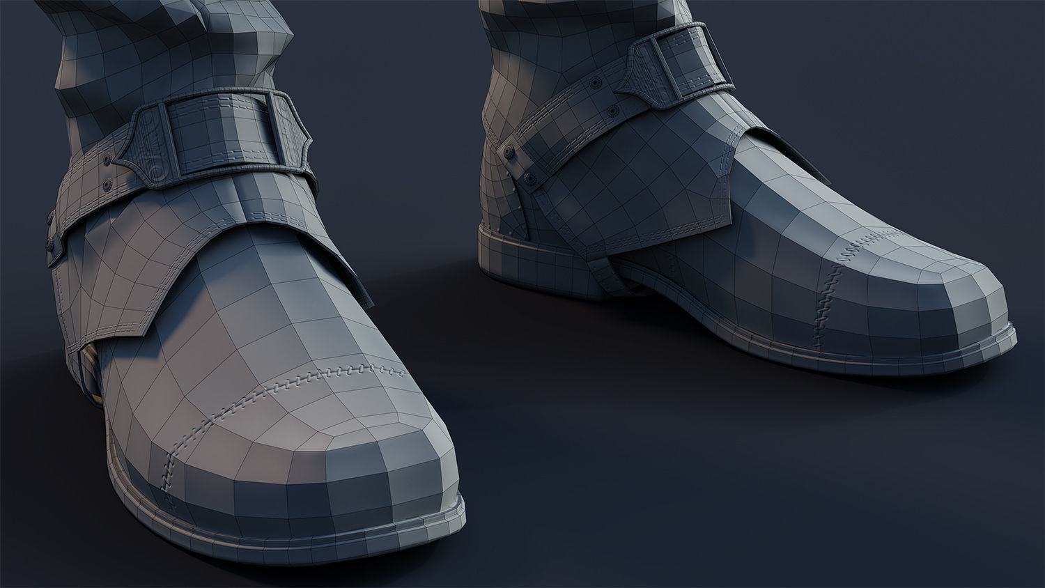 Boots Low-poly 3D model_11