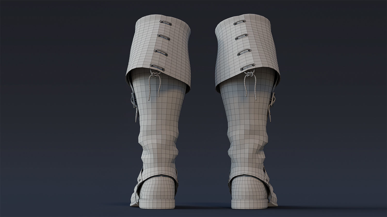 Boots Low-poly 3D model_13
