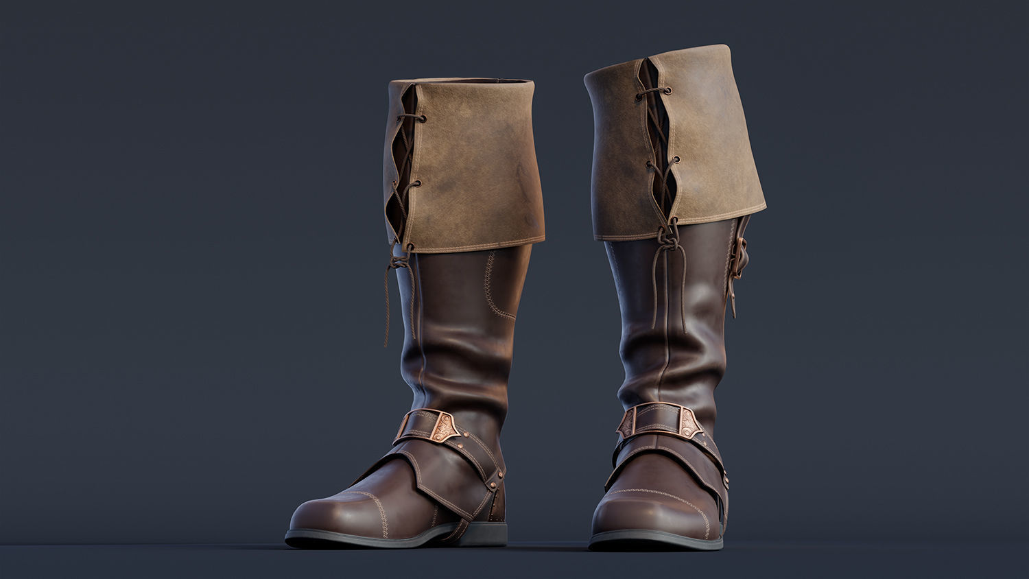 Boots Low-poly 3D model_0