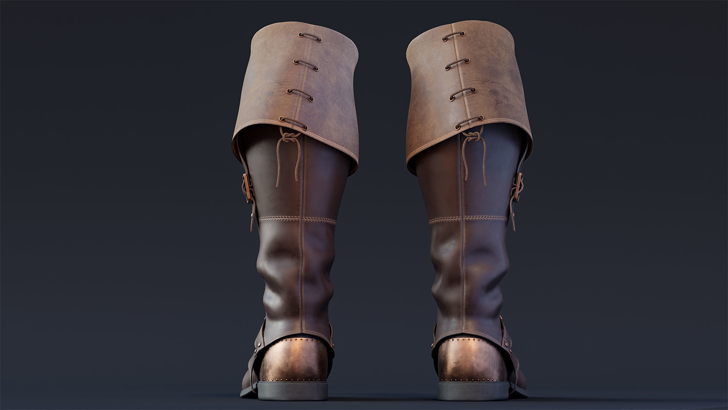 Boots Low-poly 3D model_6