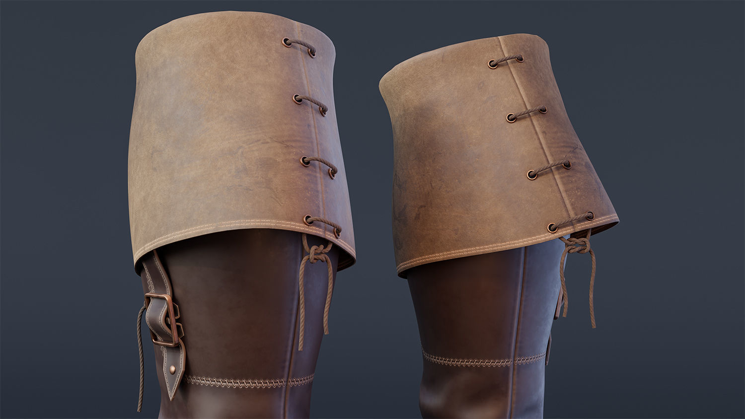 Boots Low-poly 3D model_5