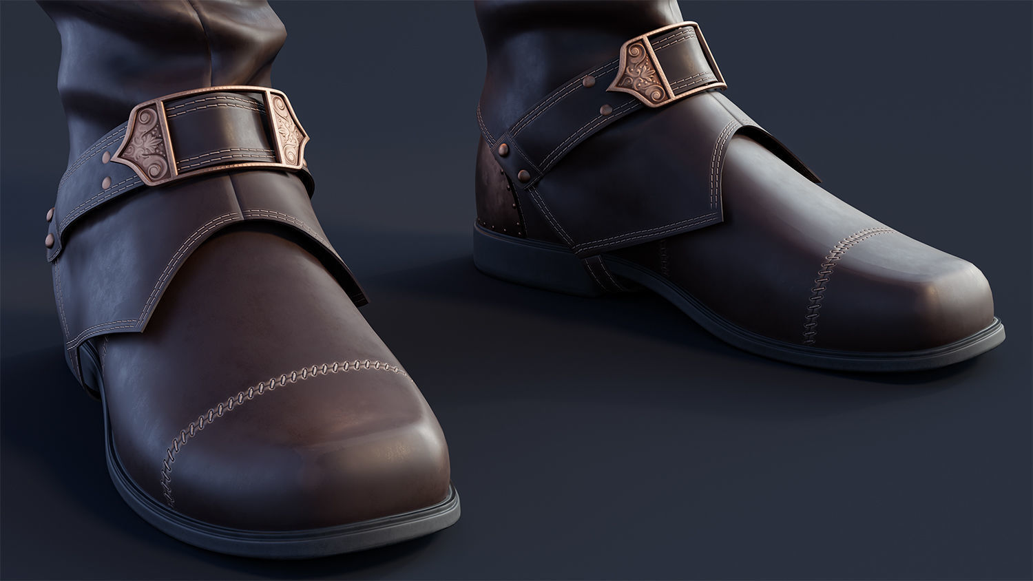 Boots Low-poly 3D model_4