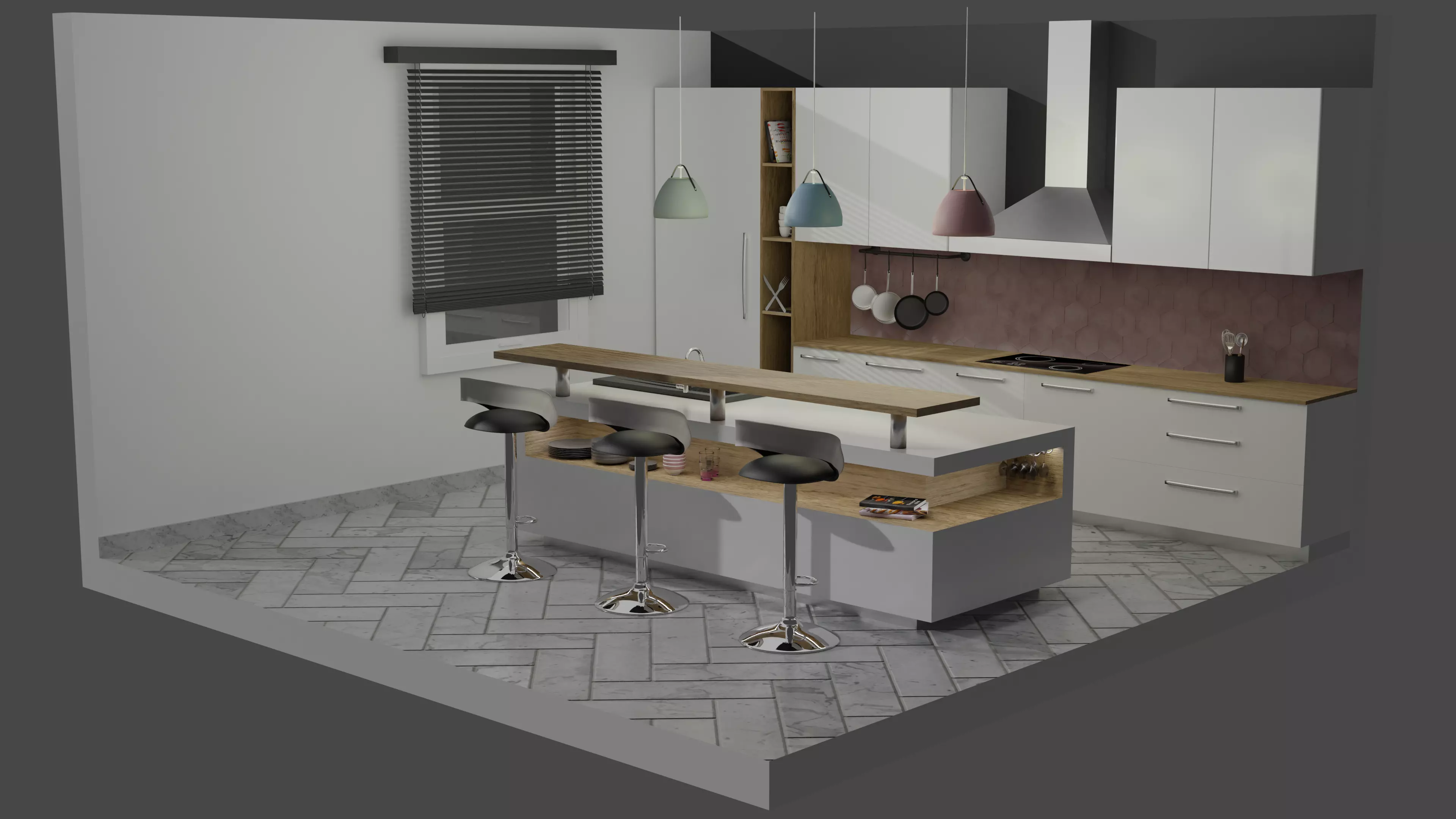 Modern Kitchen 3D model_0