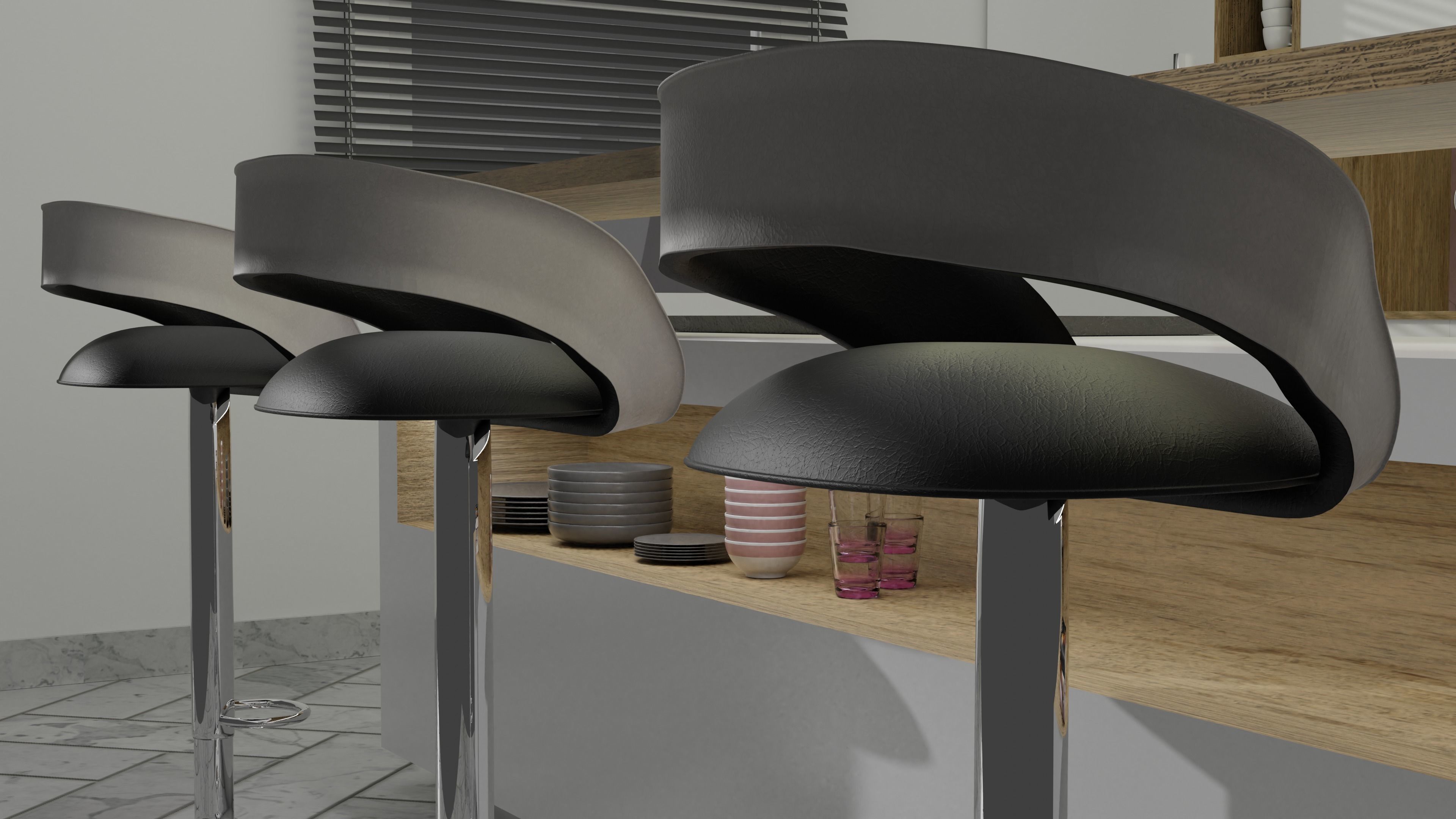 Modern Kitchen 3D model_5