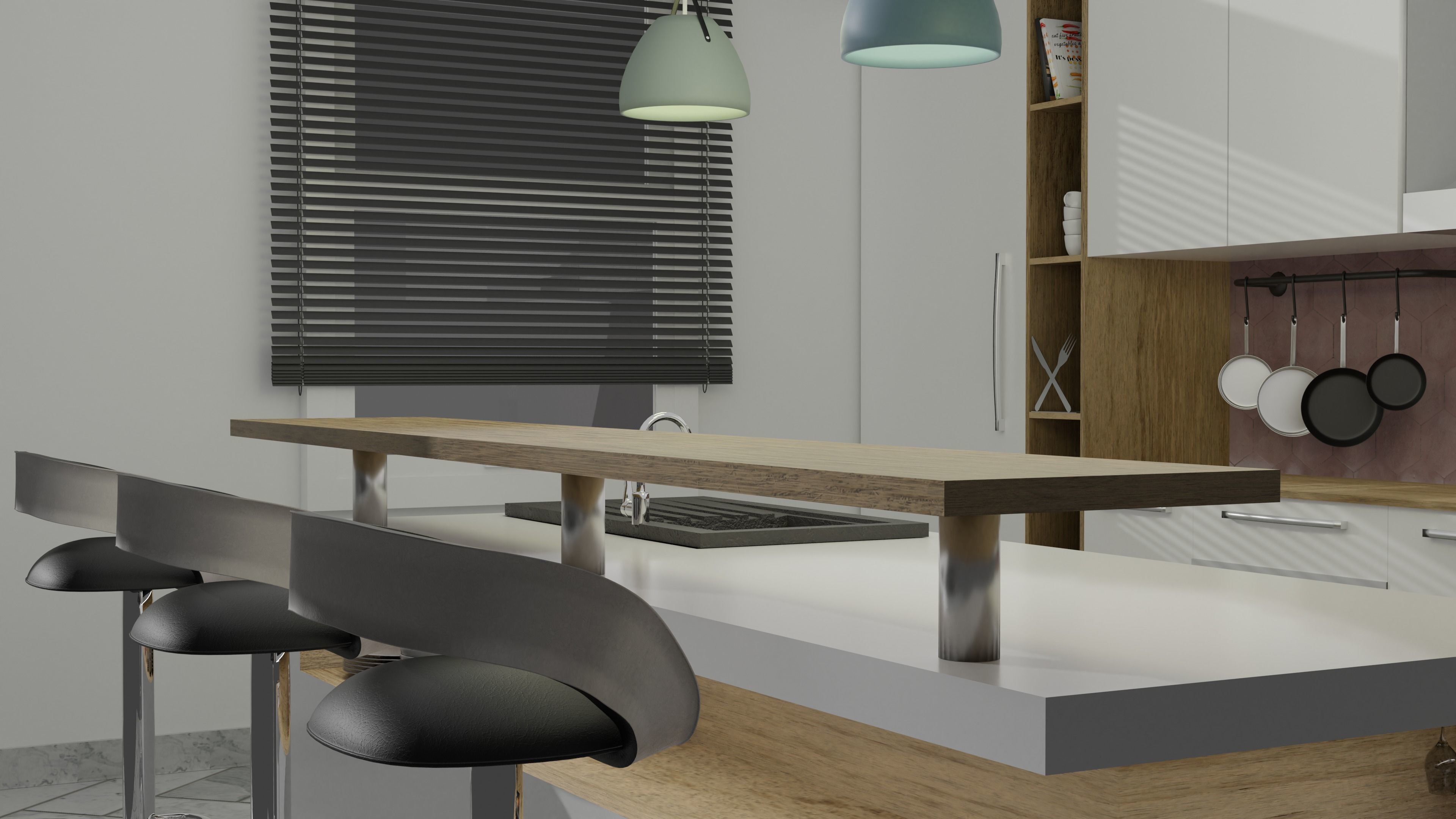 Modern Kitchen 3D model_1