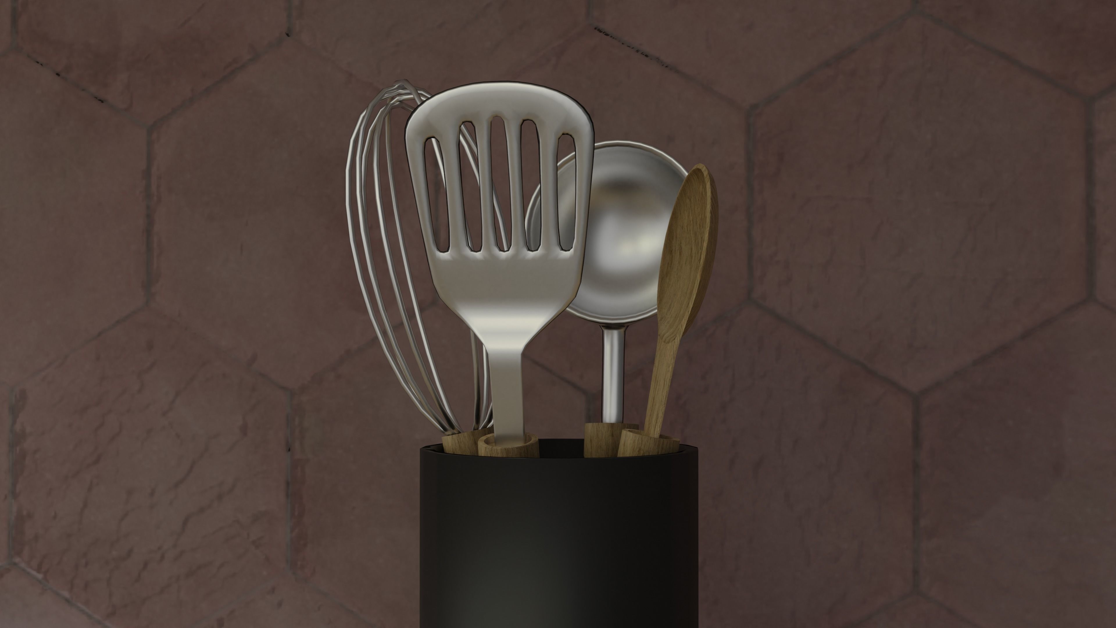 Modern Kitchen 3D model_2