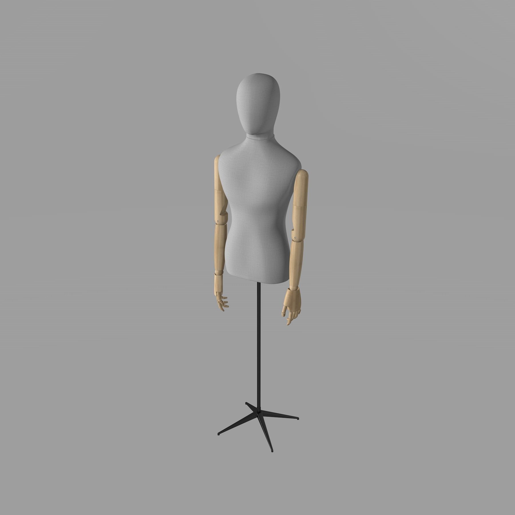 Mannequin unisex 3D model_3