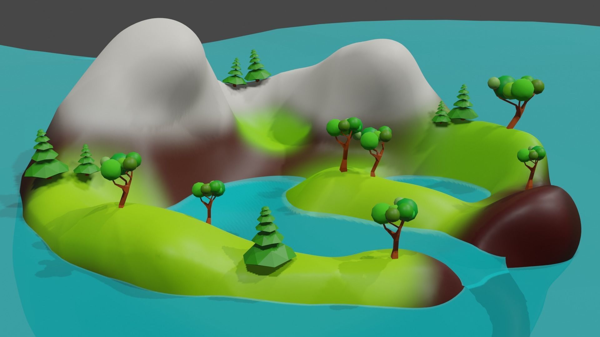 Small Island 3D model_1