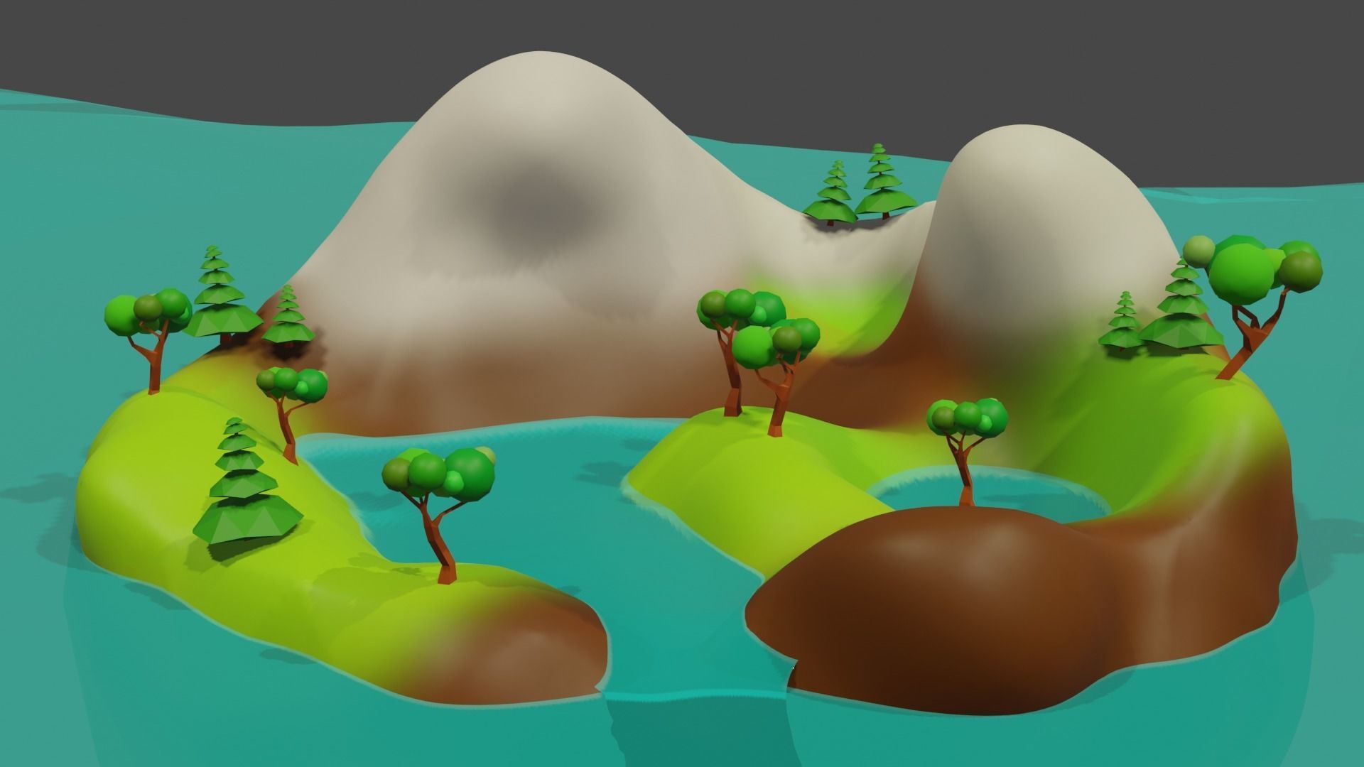 Small Island 3D model_6