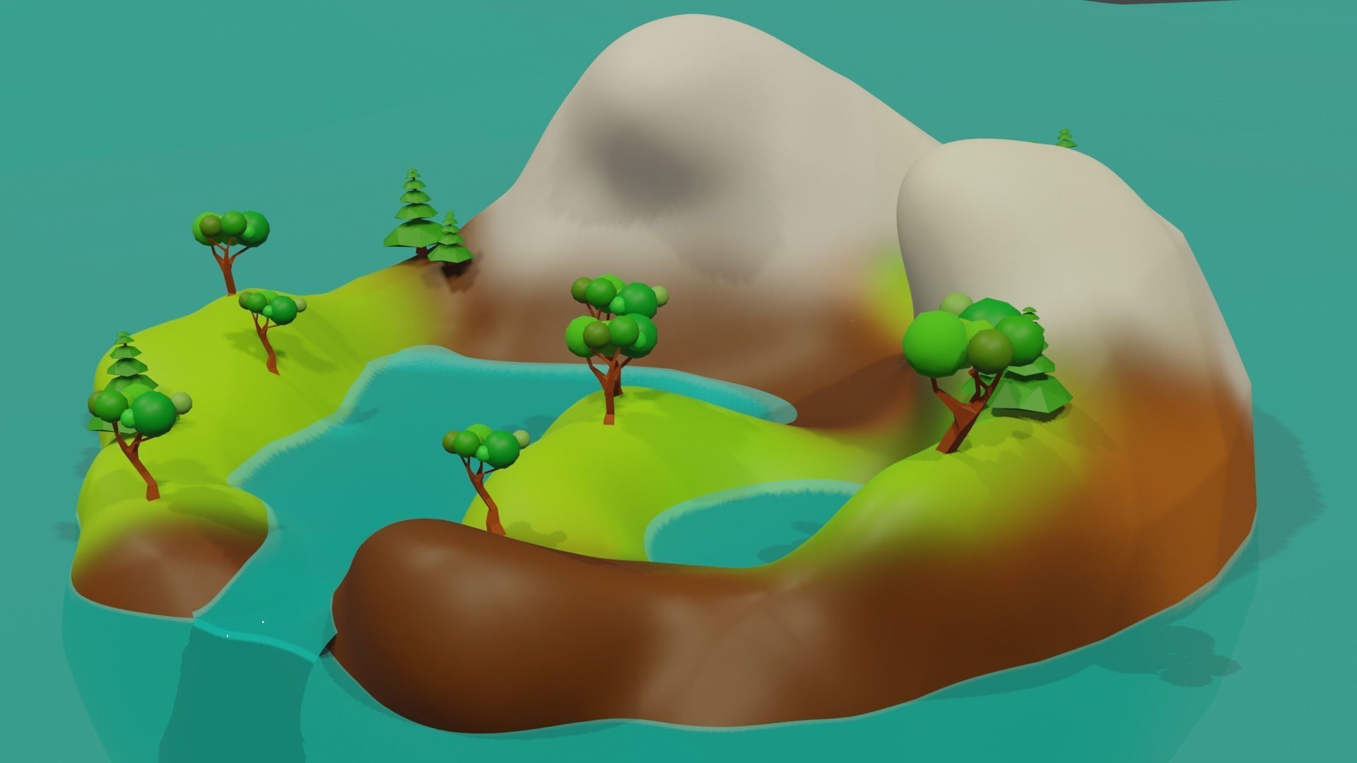 Small Island 3D model_4