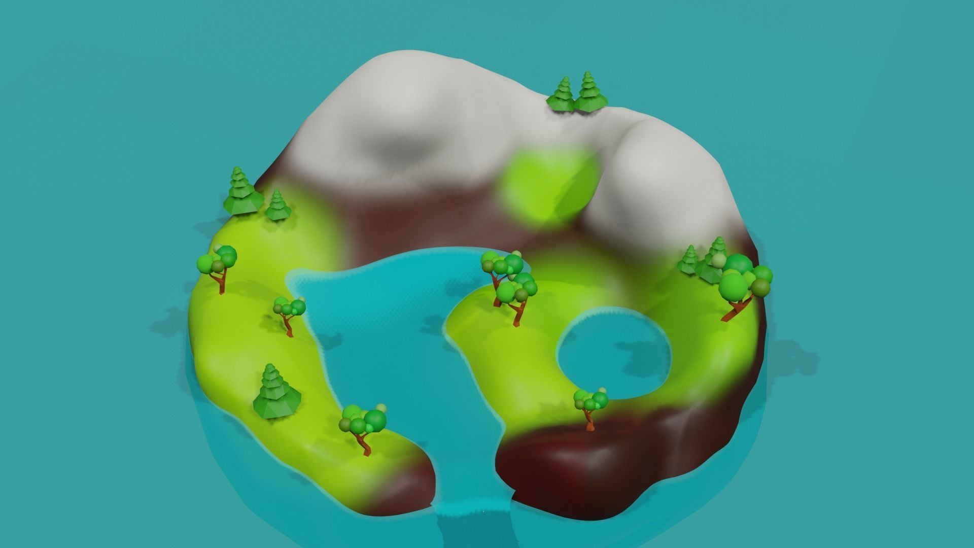 Small Island 3D model_2