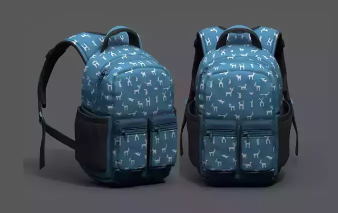 Backpack Camping Generic color 3d model human 