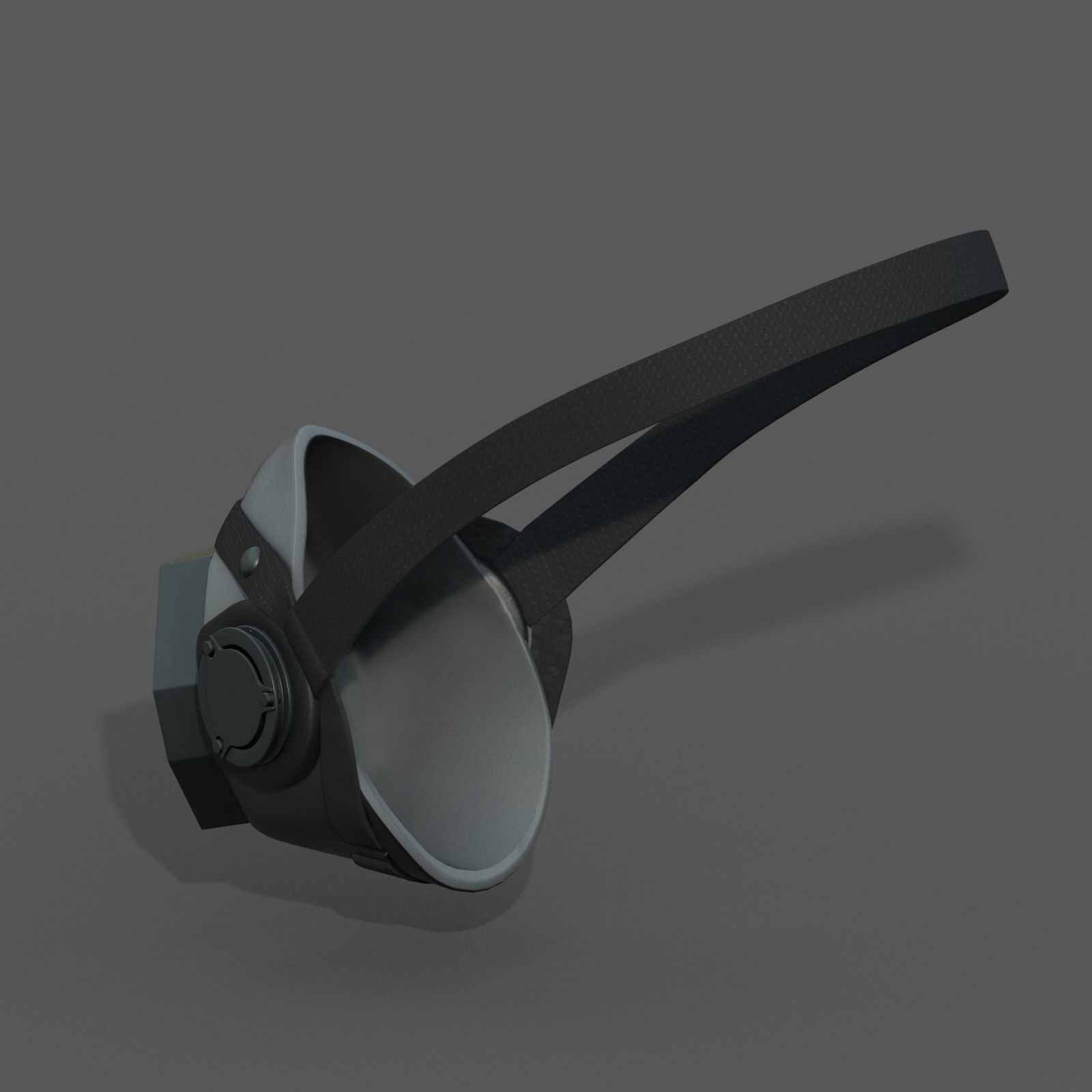 Gas mask helmet 3d model military combat fantasy Low-poly 3D model_4