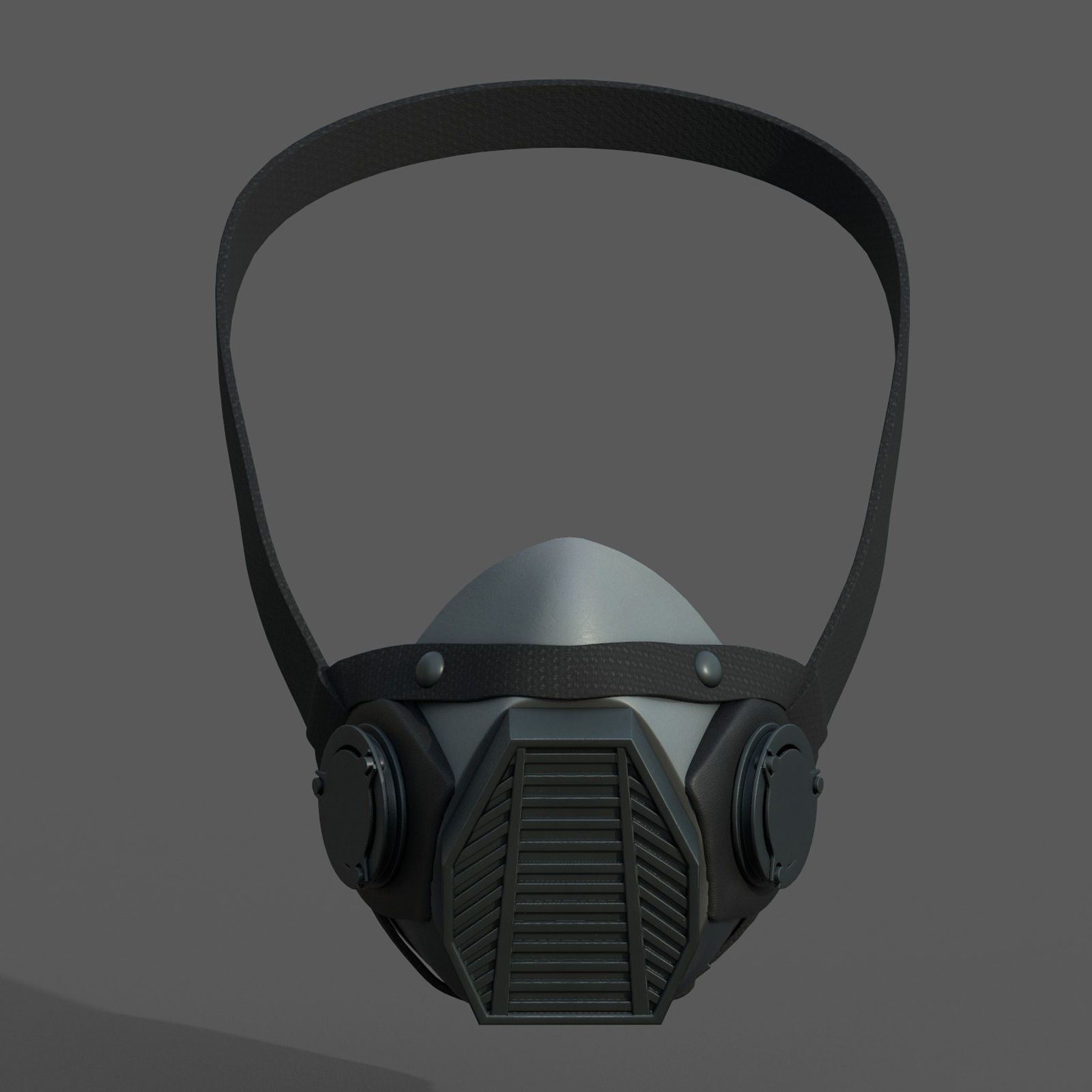 Gas mask helmet 3d model military combat fantasy Low-poly 3D model_1