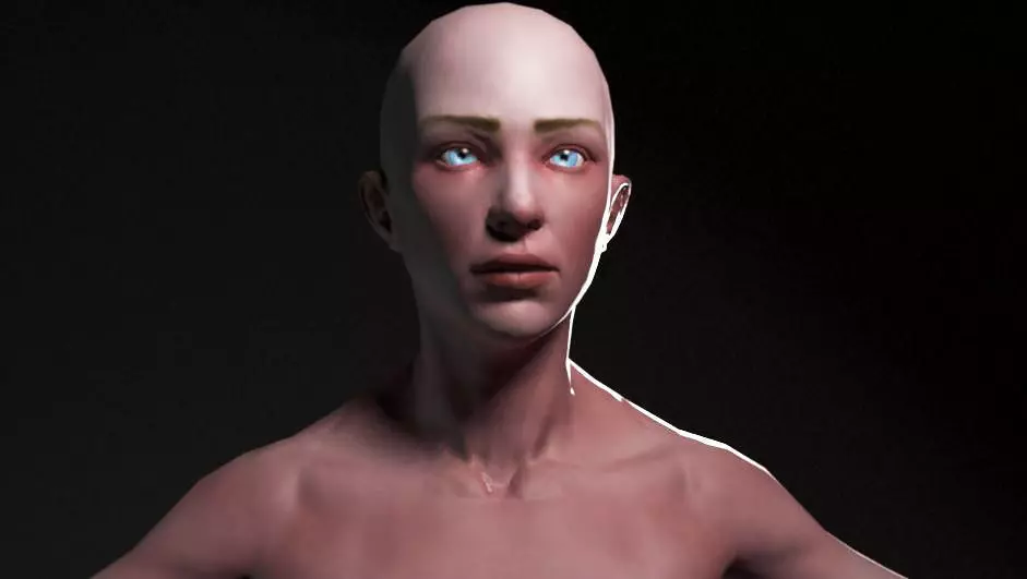 Female character starter kit Low-poly 3D model