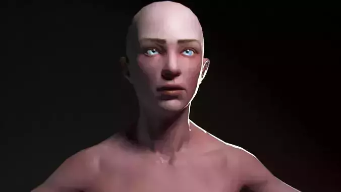 Female character starter kit Low-poly 3D model