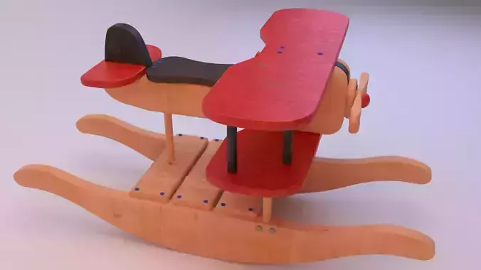 Wooden Rocking Airplane