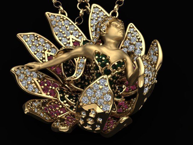 Women Necklaces  3D print model_3