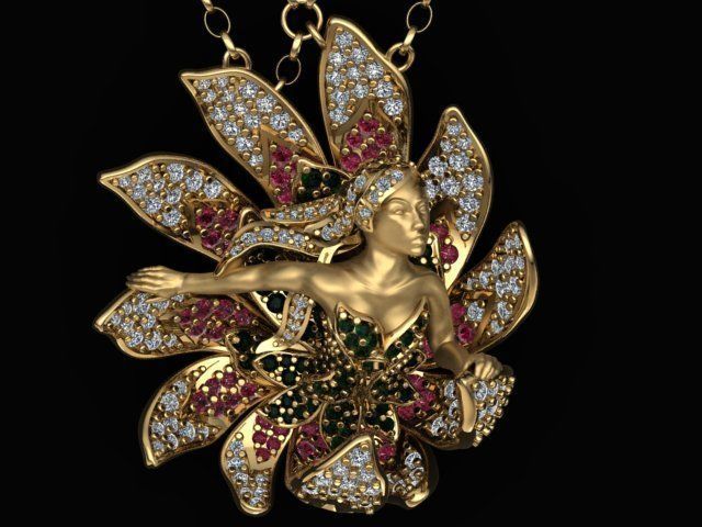 Women Necklaces  3D print model_4