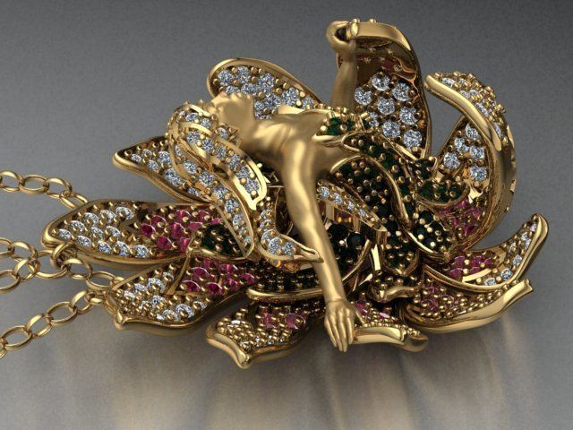 Women Necklaces  3D print model_12