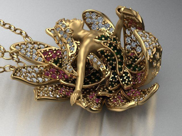 Women Necklaces  3D print model_11