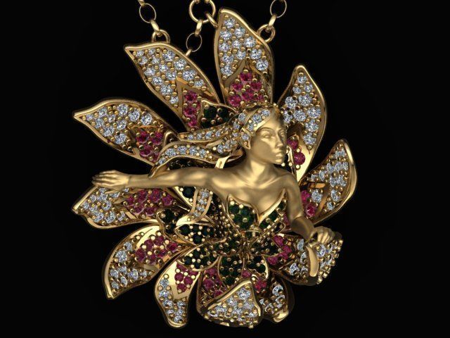 Women Necklaces  3D print model_5