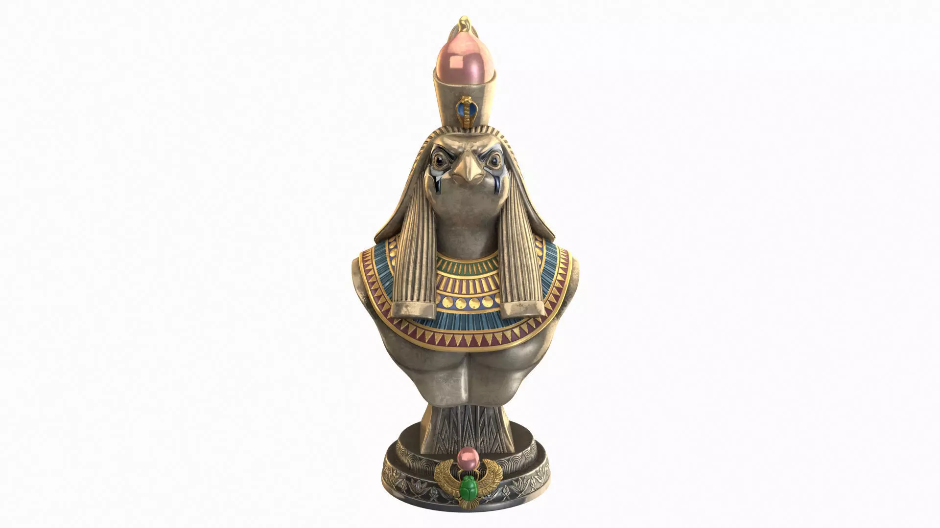 Horus statue of egyptian queen 3D model