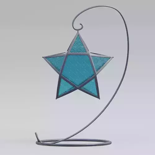 Moroccan Star glass lantern