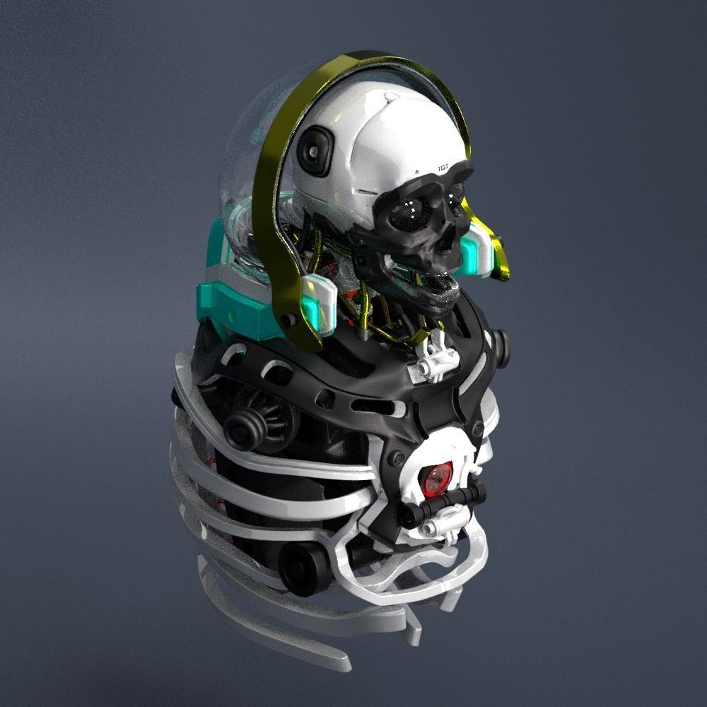 Man robot body 3D model_3