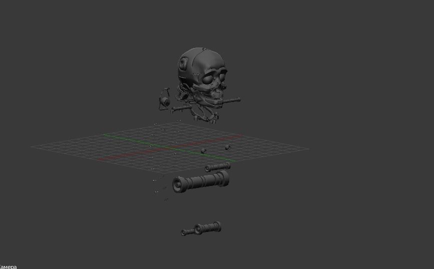 Man robot body 3D model_4