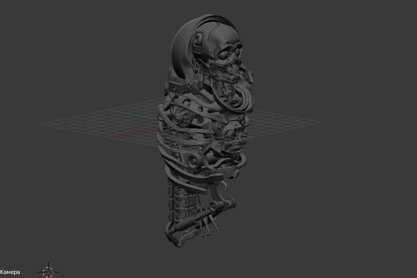 Man robot body 3D model_10