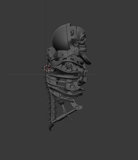 Man robot body 3D model_9