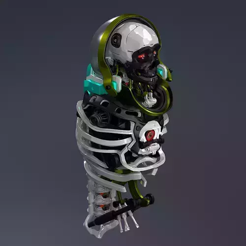 Man robot body 3D model