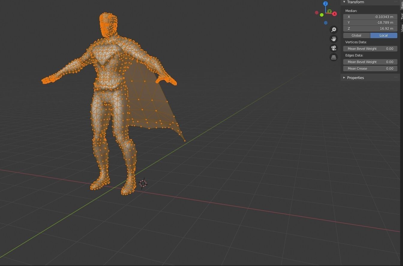 Superman flying in night sky Low-poly 3D model_7