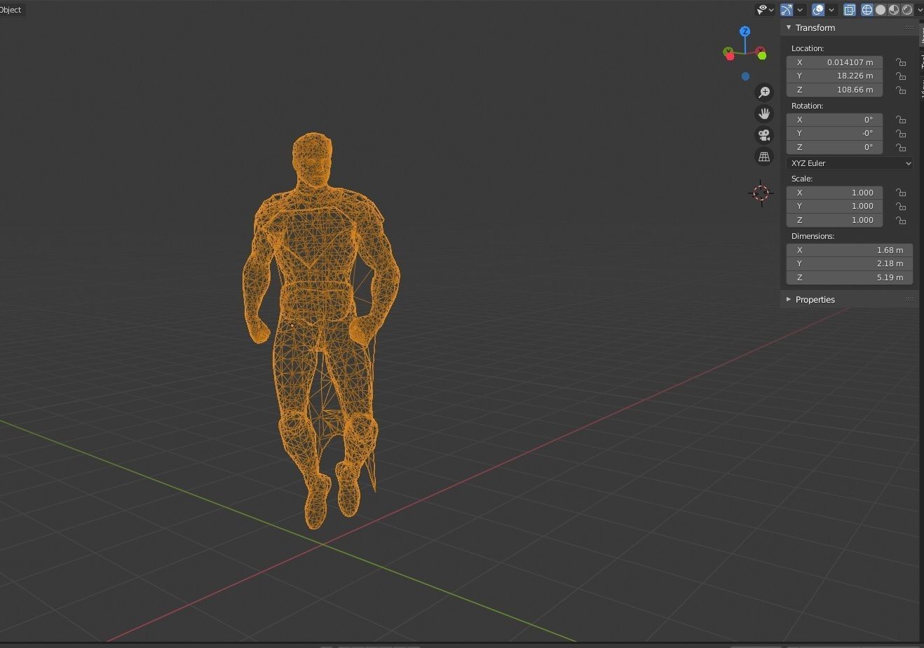 Superman flying in night sky Low-poly 3D model_8
