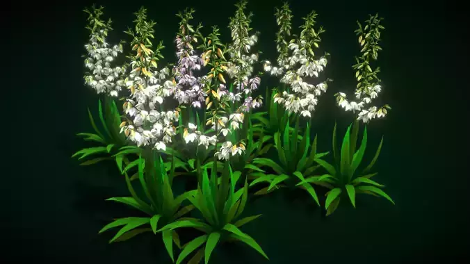 Flower EL Salvador Low-poly 3D model