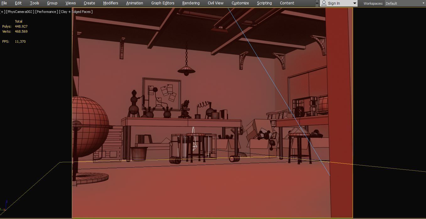 Basement laboratory Low-poly 3D model_8