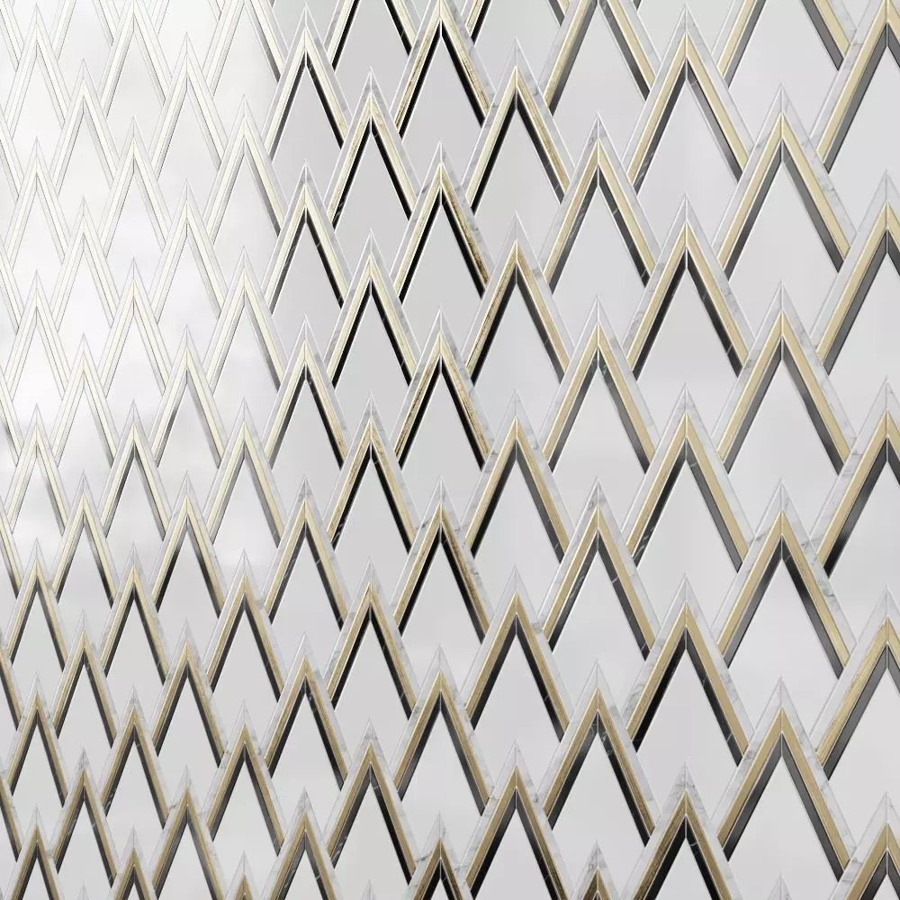 Tiles VZAG Nero Brass Mosaic Tile by Vanessa Deleon Wall tiles 3D model