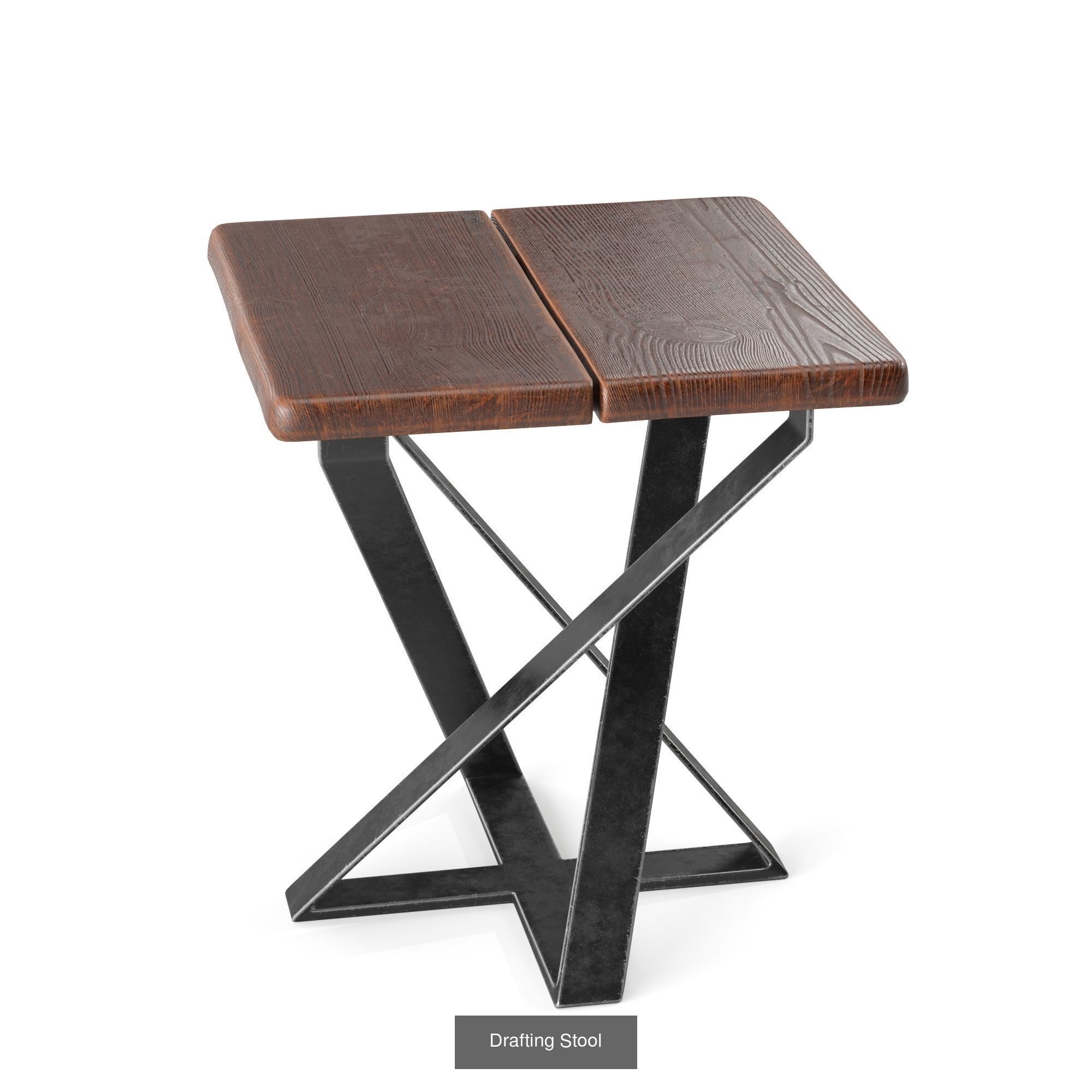 Elegant Set  of Drafting Tables and chairs 3D Model Collection_5