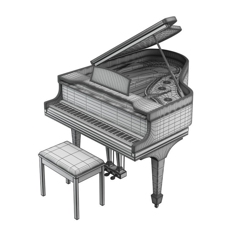 Piano 02 3D model_6