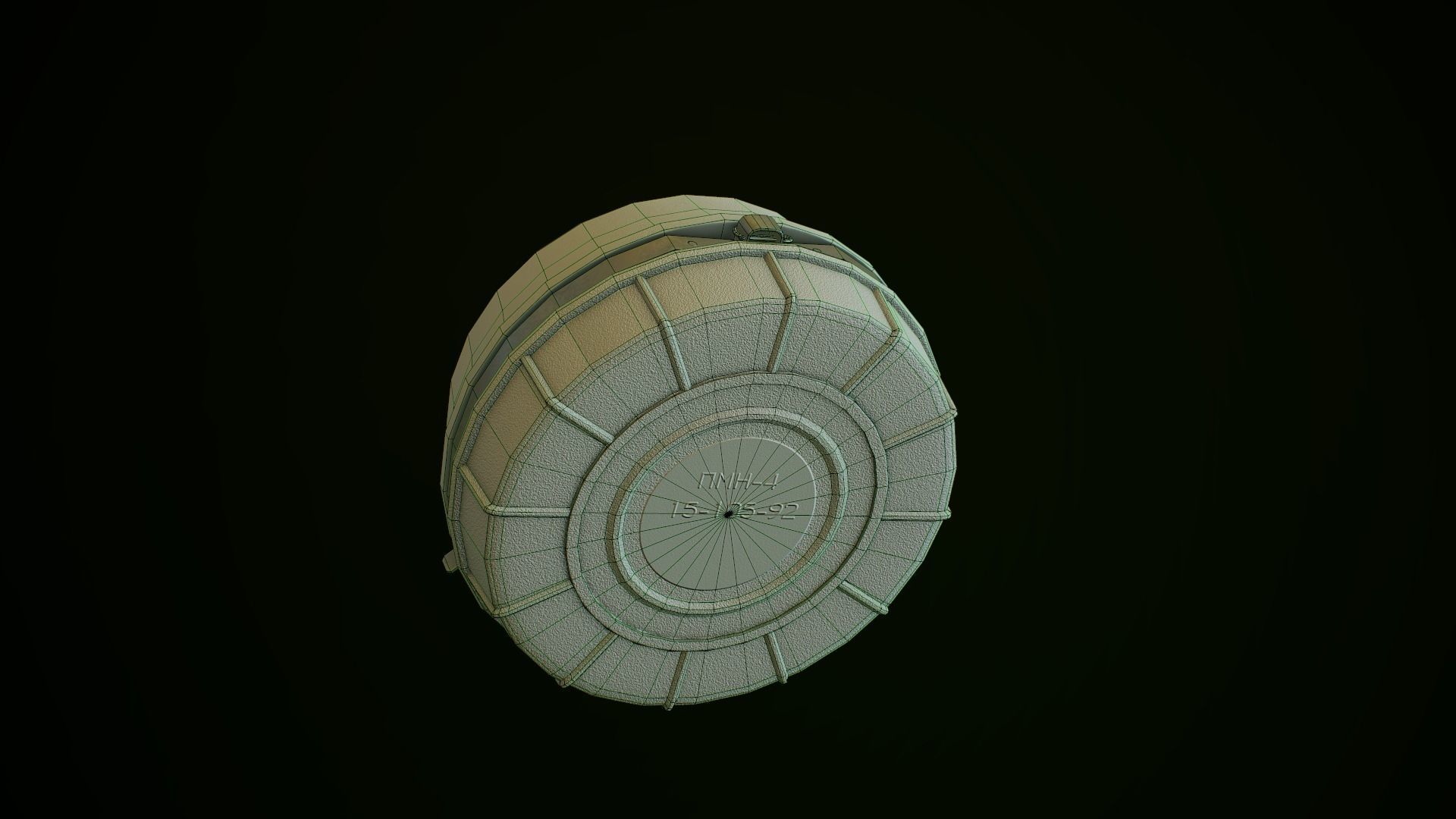 Antipersonnel landmine PMN-4 Low-poly 3D model_9