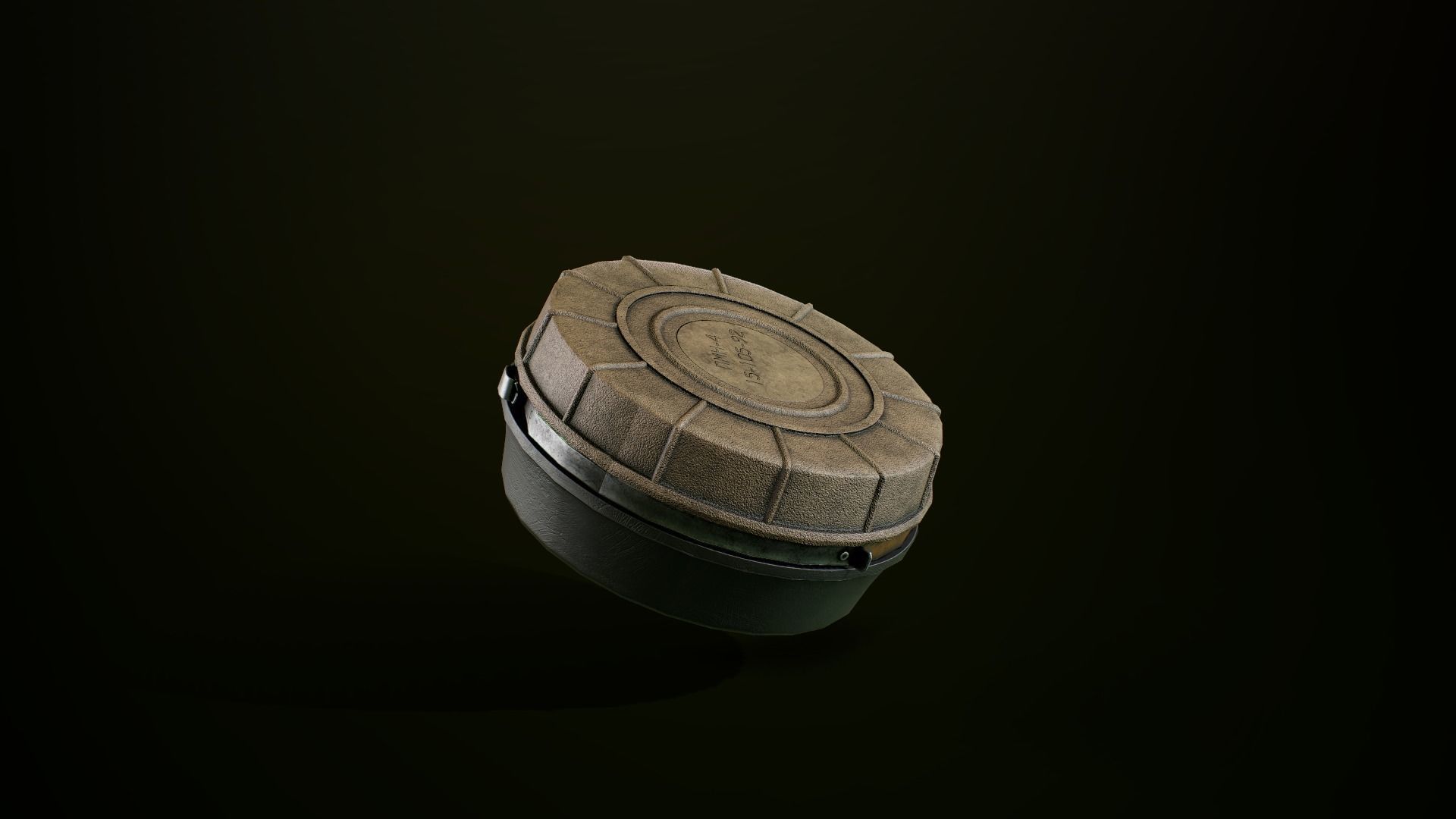 Antipersonnel landmine PMN-4 Low-poly 3D model_8