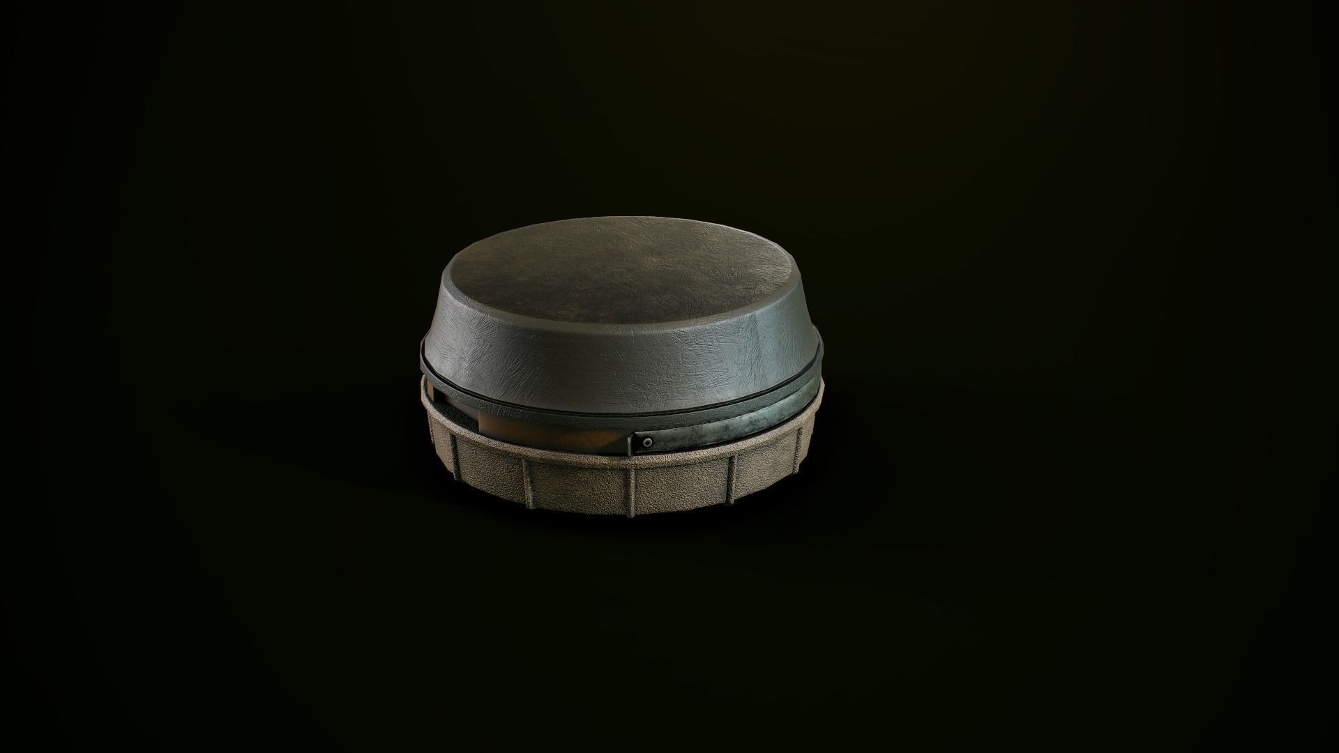 Antipersonnel landmine PMN-4 Low-poly 3D model_5