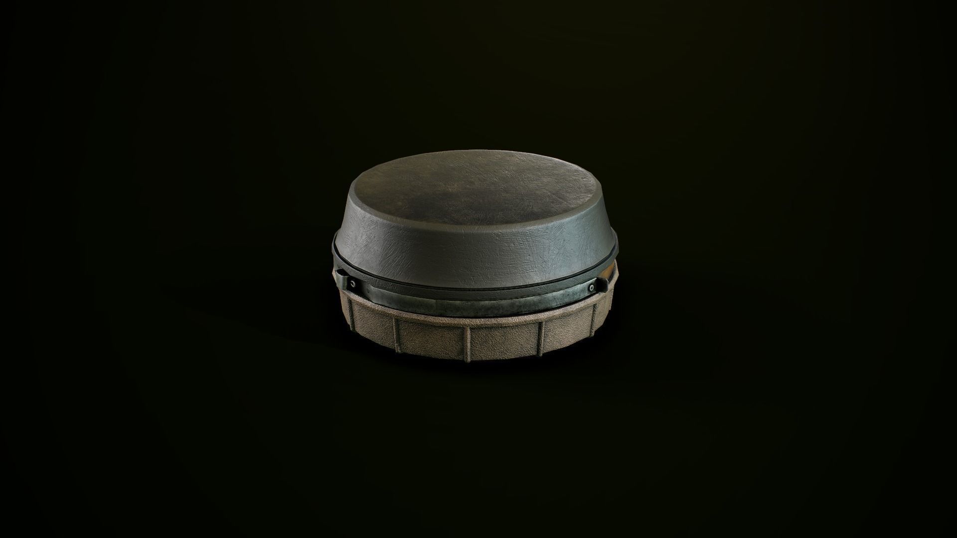 Antipersonnel landmine PMN-4 Low-poly 3D model_1