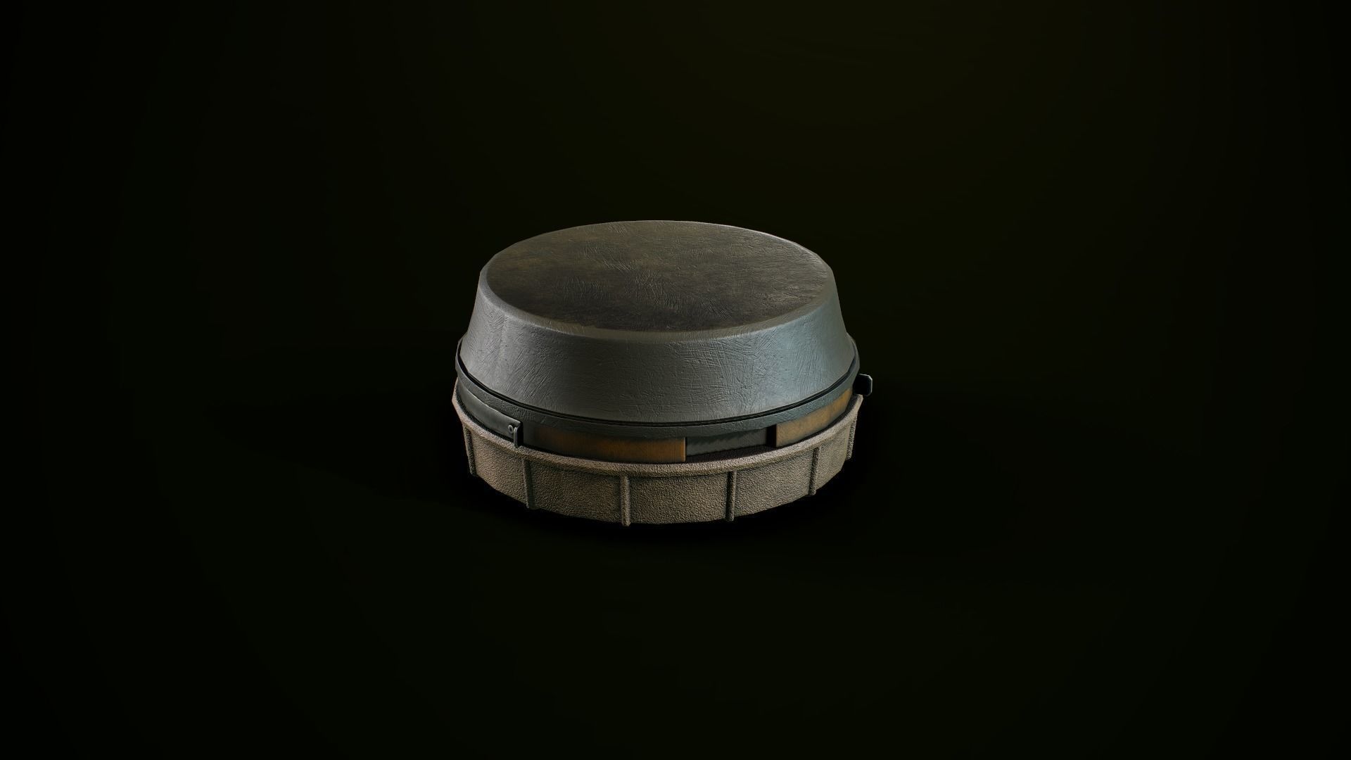 Antipersonnel landmine PMN-4 Low-poly 3D model_6
