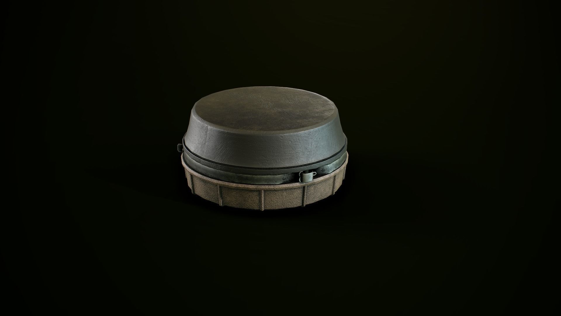 Antipersonnel landmine PMN-4 Low-poly 3D model_4