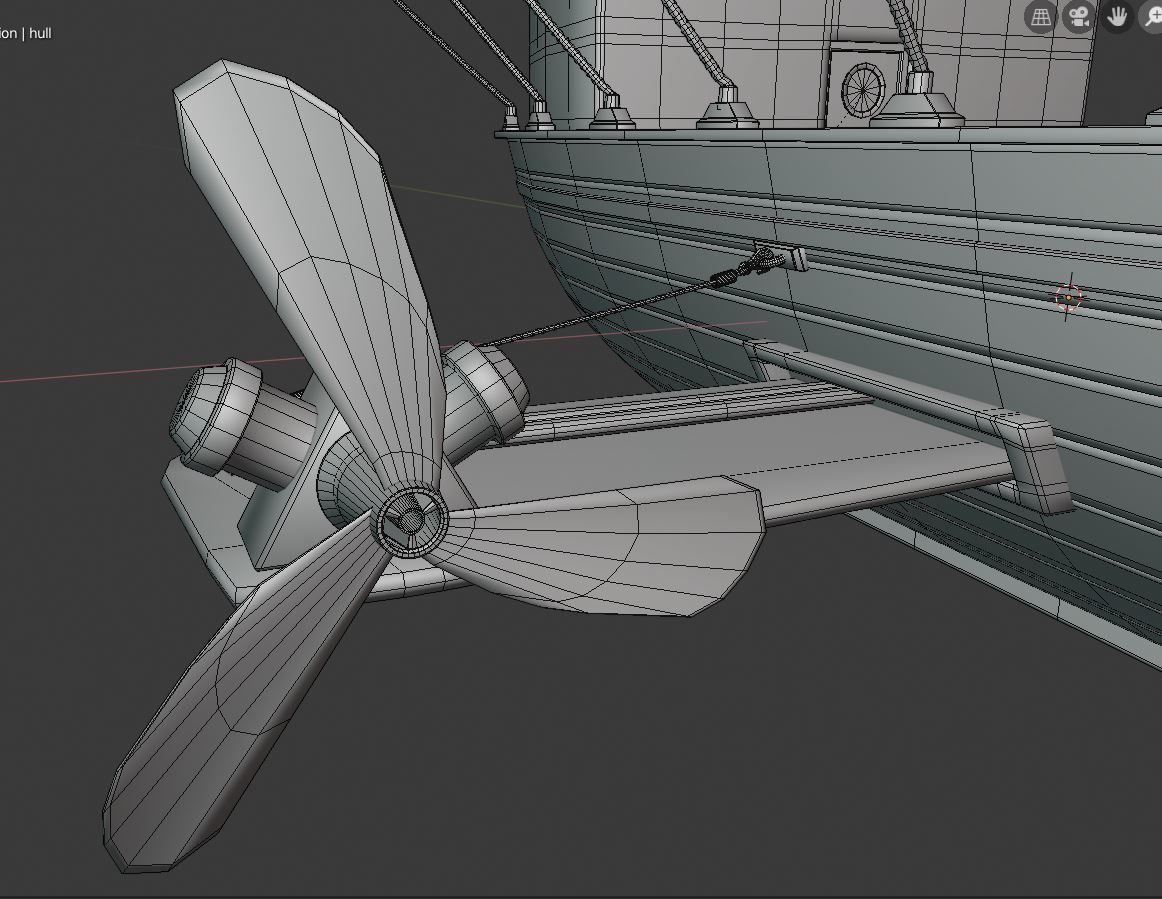 Steampunk airship  3D model_27